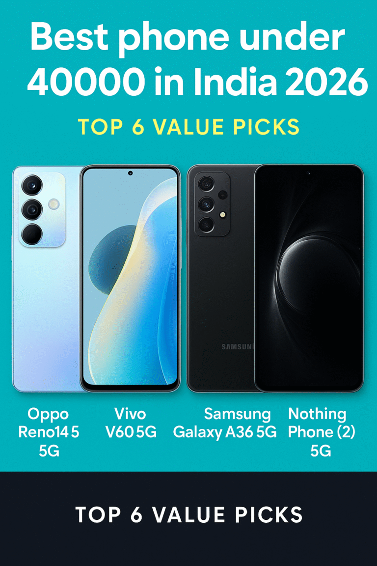 Best phone under 40000 in India 2026